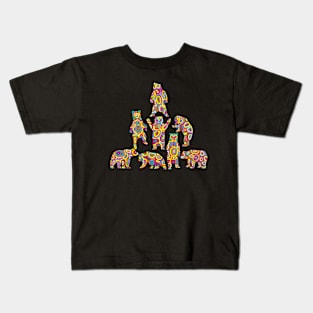 Cheerleaders Bear Kids T-Shirt